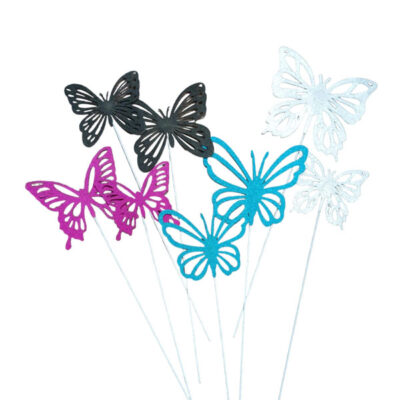 DECORACION MARIPOSAS/BRILLO (10P)