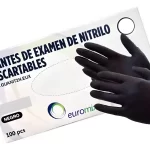 GUANTES DE NITRILO NEGROS (L)