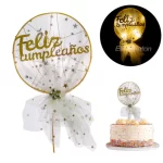 TOPPER FELIZ CUMPLEAÑOS/TUL
