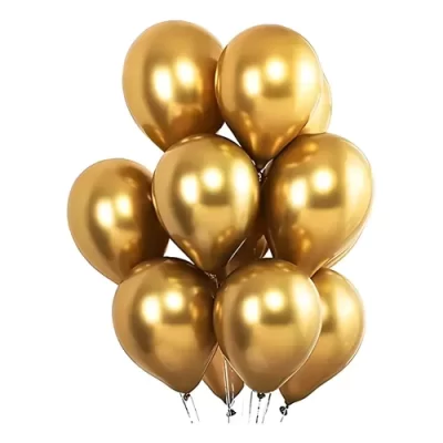 SET DE GLOBOS DORADOS (X10U)