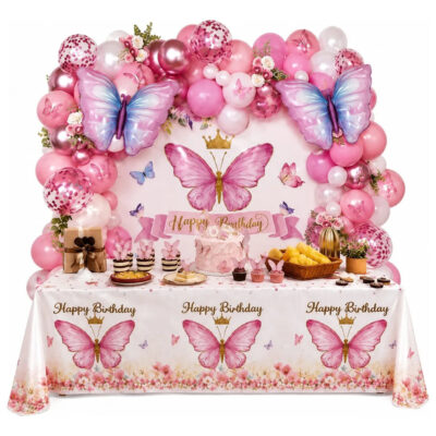 SET GUIRNALDA GLOBOS MARIPOSAS