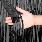 CORTINA LLUVIA NEGRO METALIZADA