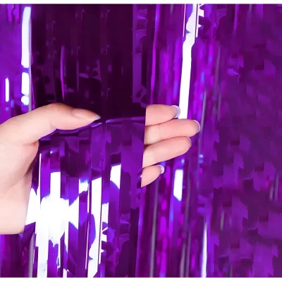 CORTINA LLUVIA VIOLETA METALIZADA