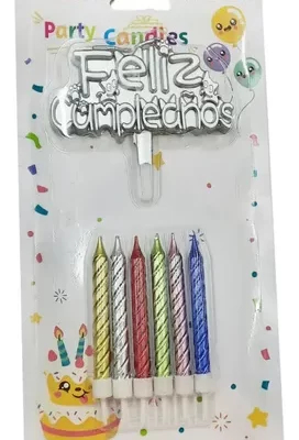 VELA FELIZ CUMPLEAÑOS + 6 IND.