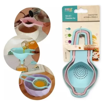 COLADORES PLASTICOS SET X 3