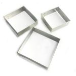 CORTANTES GALLETITAS X 3 UNID CUADRADO INOX.