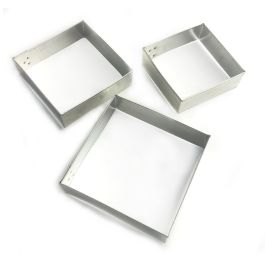 CORTANTES GALLETITAS X 3 UNID CUADRADO INOX.