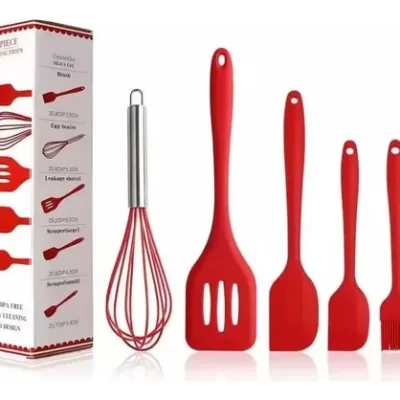 SET DE ESPATULA PINZA PINCEL BATIDOR SILICONA