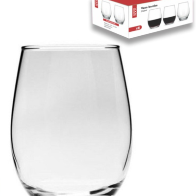 VASO BOMBE 400ML. X 6 UNID.