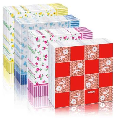 SERVILLETAS 33X32 ROJAS/FLOR