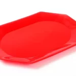 PLATO OVAL 22CM 20X28CM ROJO
