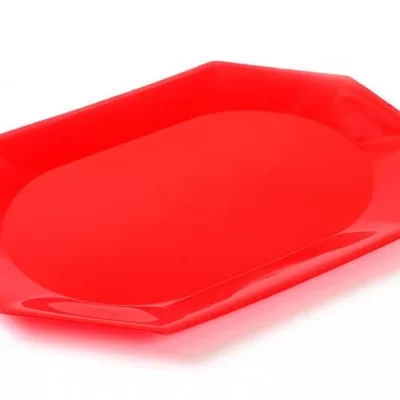 PLATO OVAL 22CM 20X28CM ROJO