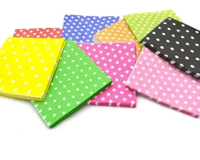 SERVILLETAS 33X33 LUNARES AMARILLO