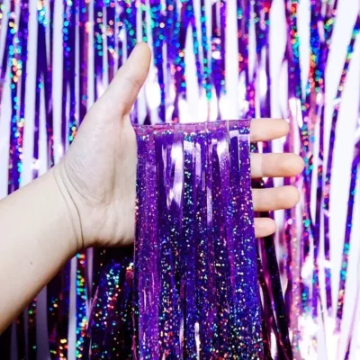 CORTINA HOLOGRAFICA VIOLETA